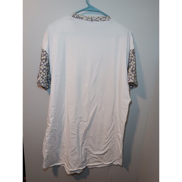 Vintage 80's Women's Flirts Garfield Nightgown Sleep Shirt One Size Floral - Picture 5 of 5